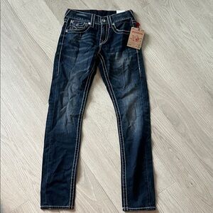 True Religion Men's Deep Indigo Slim Fit Jeans